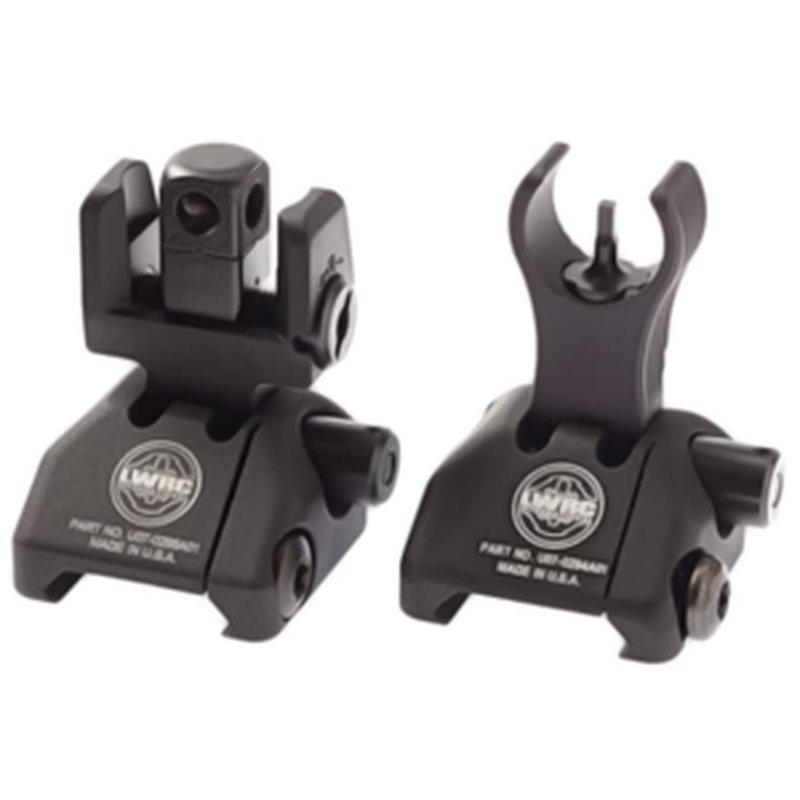 LWRC Skirmish AR-15 Sight Set (Black) Low-Profile Folding