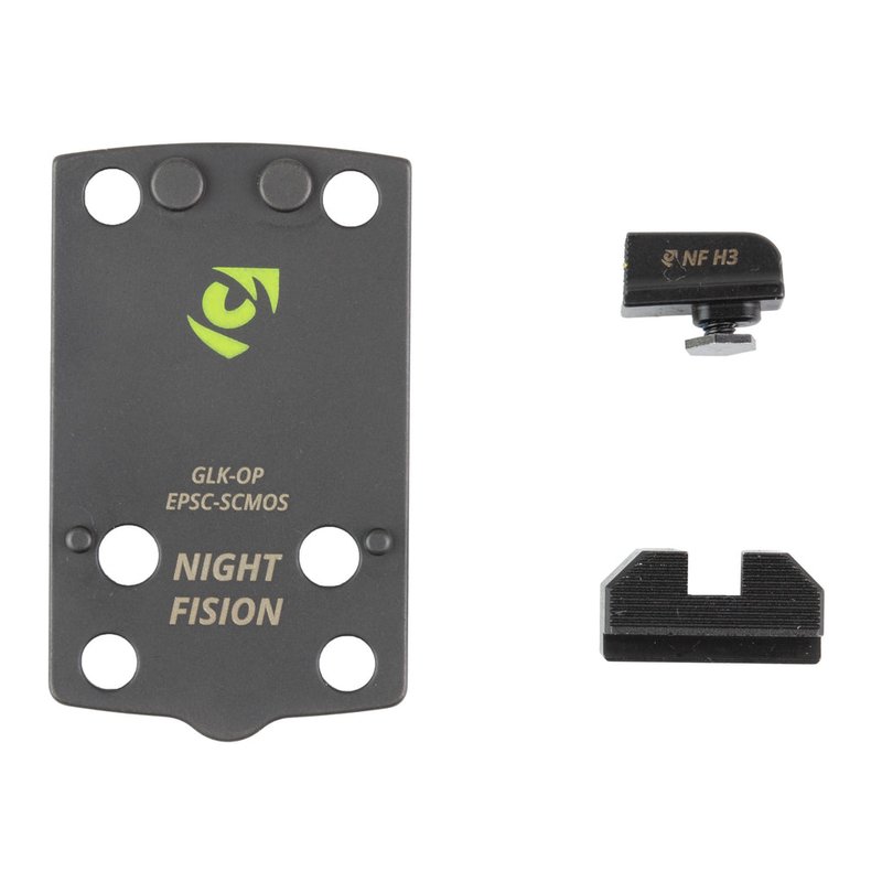 Night Fision Optic Plate & Blacked-Out Sights Glock 43X/48 MOS Holosun EPS Carry