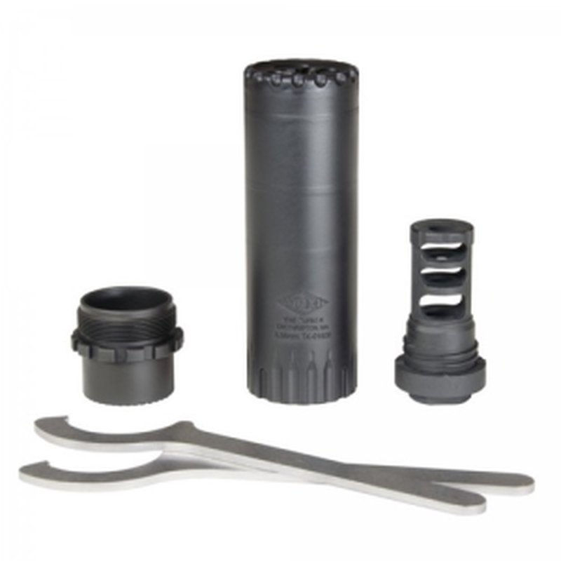 YANKEE HILL MACHINE COMPANY TURBO K 5.5" Rifle Silencer / Suppressor (Includes Muzzle Brake) - Black
