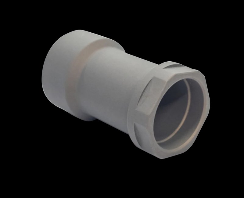 Q LLC Honey Badger Barrel Nut 7075-T6 Aluminum Clear Anodized