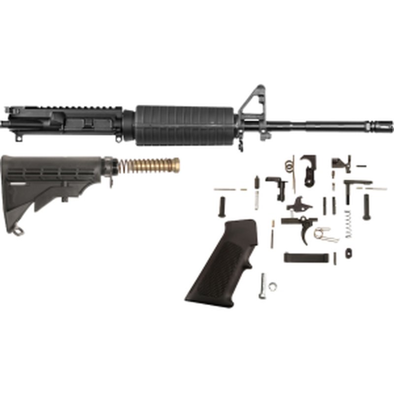 AR-STONER AR-15 Build Kit with M4 Upper Receiver Assembly 223 Remington (Wylde) 16" Barrel, Complete Lower Receiver Parts Kit, Stock Assembly 6-Position Mil-Spec Collapsible