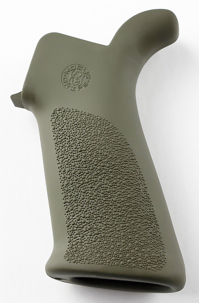 Hogue AR-15/M16 Beavertail Rubber Grip Olive Drab Cobblestone Texture USA-made 15031