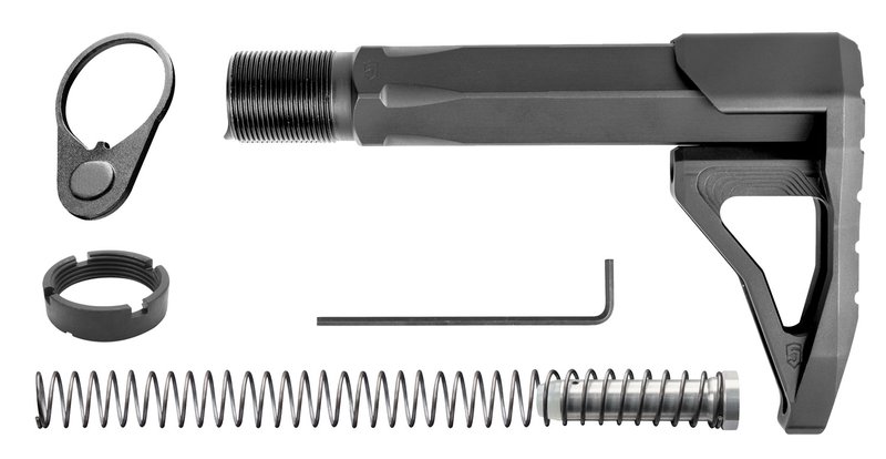Phase 5 Aluminum Carbine Mini Stock Assembly, Black - CMSA