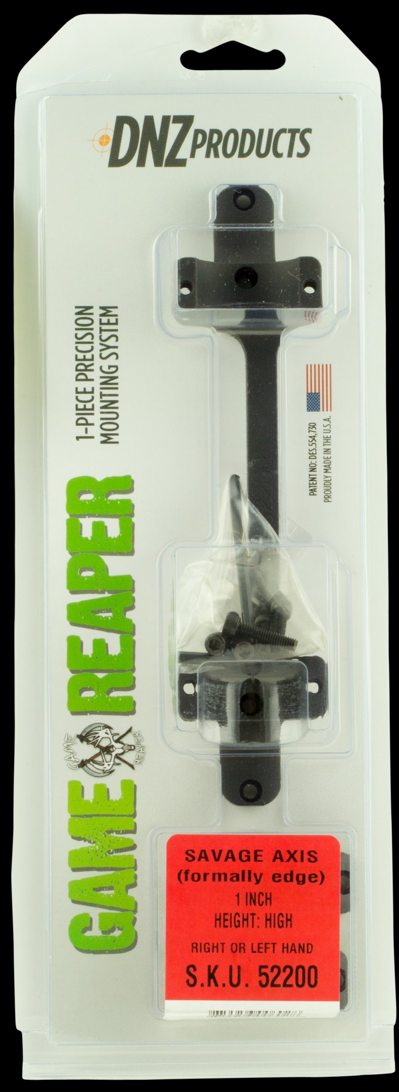 DNZ Game ReaperSavage Scope Mount Ring Combo Matte Black 52200