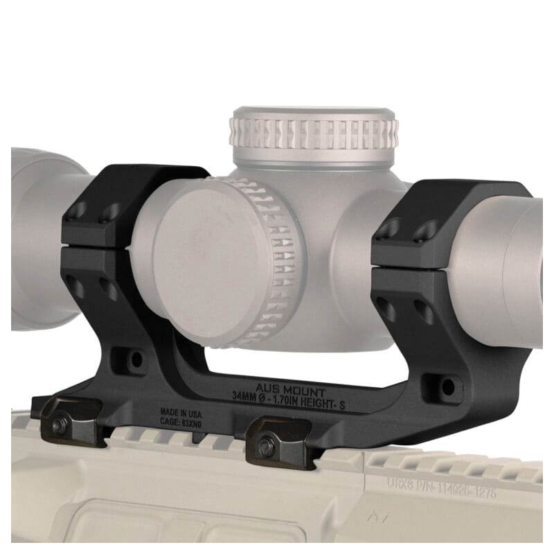 Reptilia LLC AUS 1-Piece Scope Mount 34mm Tube 1.70" - Durable Mil-Std 1913 Picatinny Rail Mount