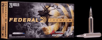Federal Terminal Ascent .28 Nosler 155-Grain Ammo (20 Rounds)