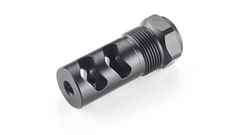 Wilson Combat Rapid-Thread Muzzle Brake Flat Back Whisper Suppressor .458 Caliber Black