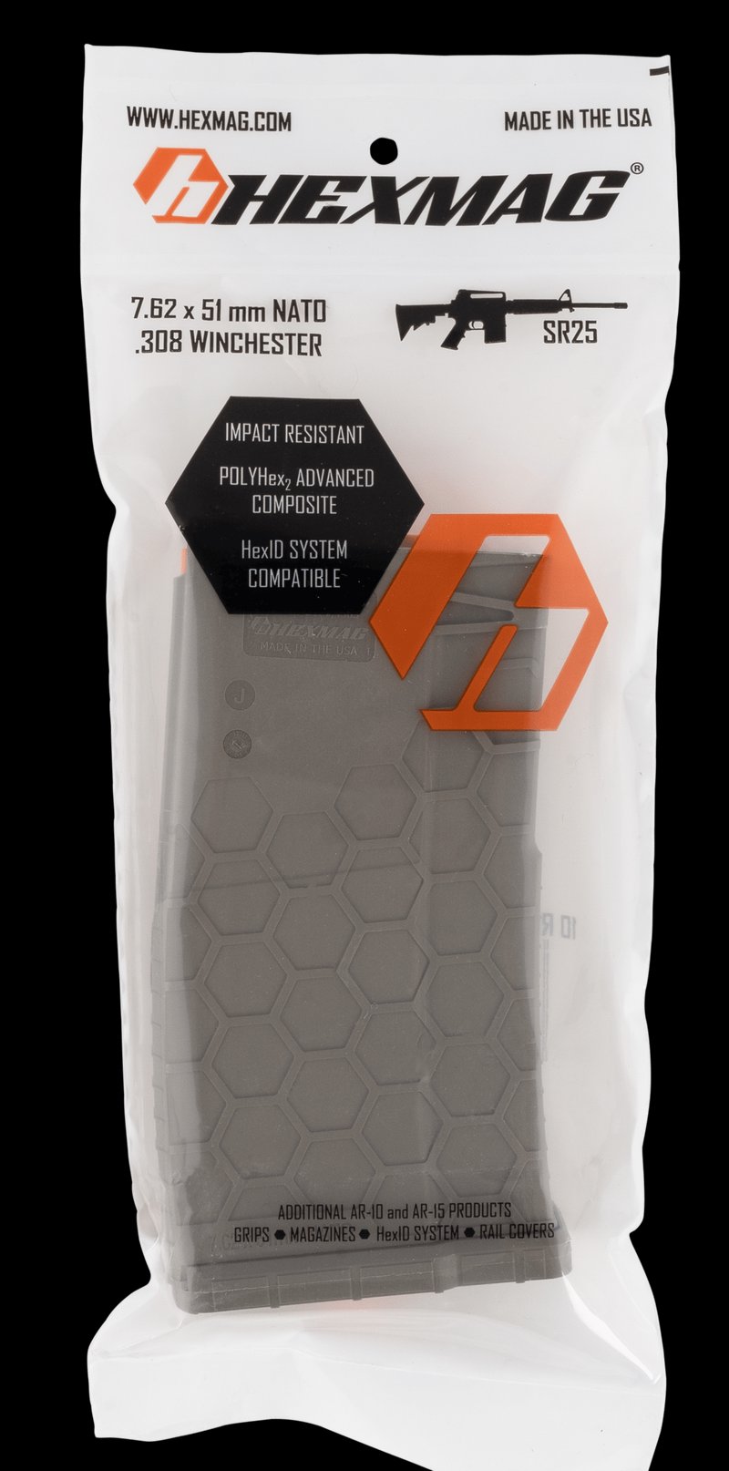 Hexmag SR-25 AR-10 Magazine .308 Win 10-Round