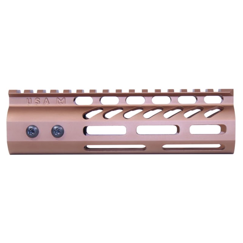 Guntec USA 4in Ultra Lightweight Thin M-LOK System Handguard w/ Monolithic Top Rail