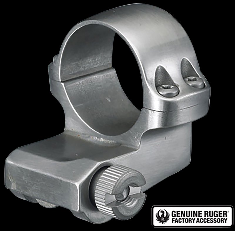Ruger 4KO Offset Ring Medium 1" Stainless Steel Scope Ring