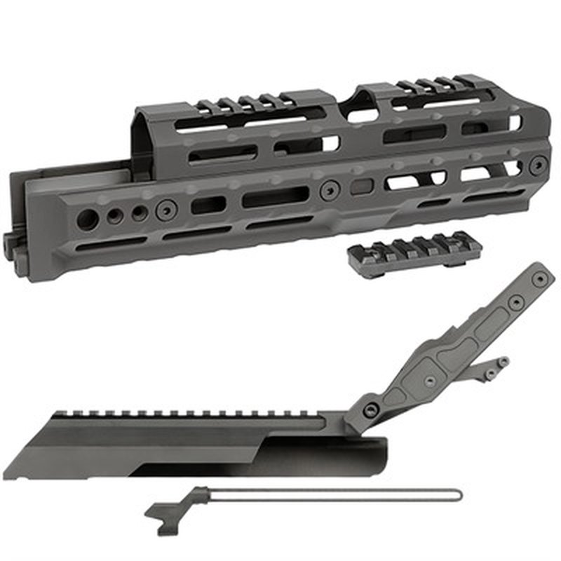 Midwest Industries AK Alpha Series M-LOK Handguard with Railed Top Cover, 6-10 in