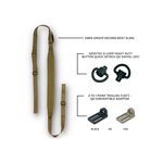 GBRS Group Second Best Sling Bundle Coyote Brown Adjustable Rifle Sling QD Kit