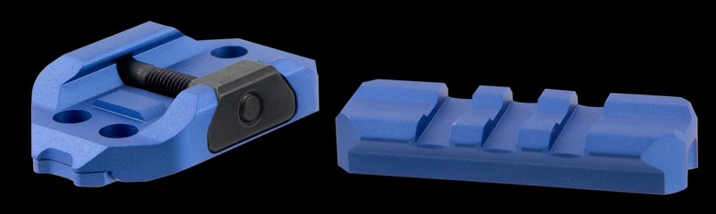 Strike Industries REX Riser Picatinny Mount Blue Anodized Low-Profile AR Optic Riser