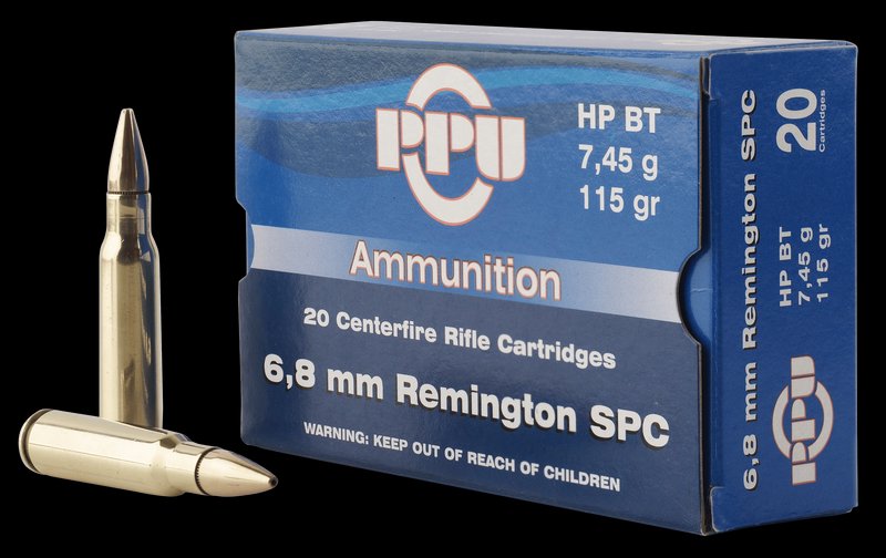 PPU Standard Rifle 6.8mm Remington SPC FMJBT 115gr Ammunition PP68F