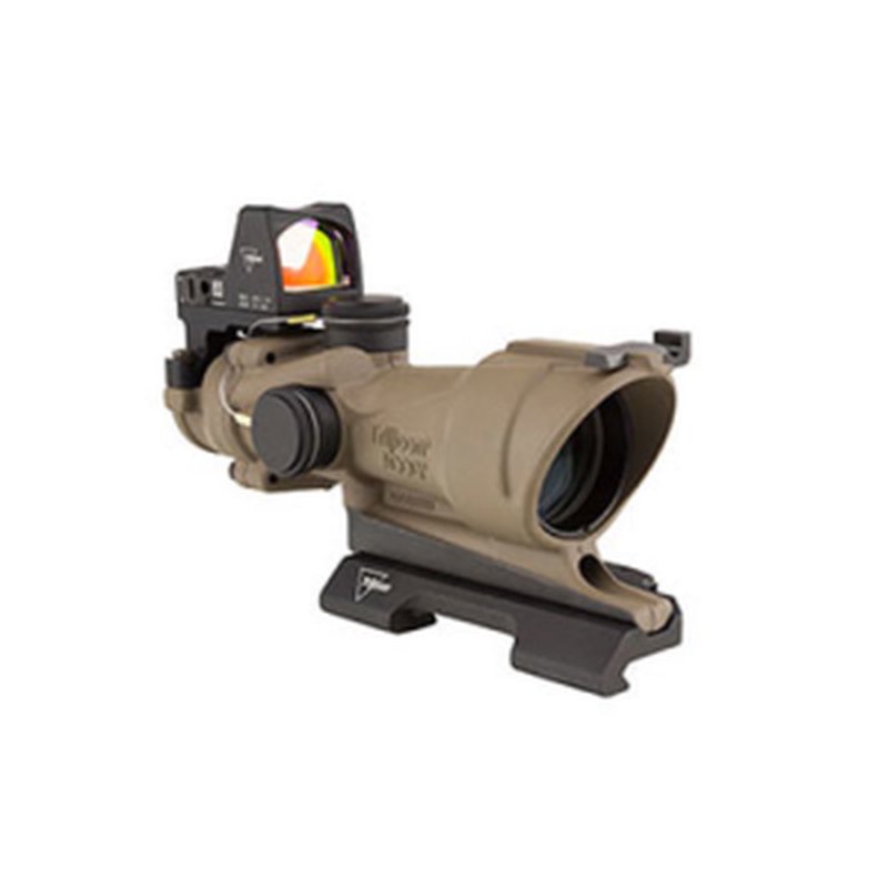 TRIJICON 4x32 ACOG ECOS Illum Amber Crosshair 5.56 Ret FDE