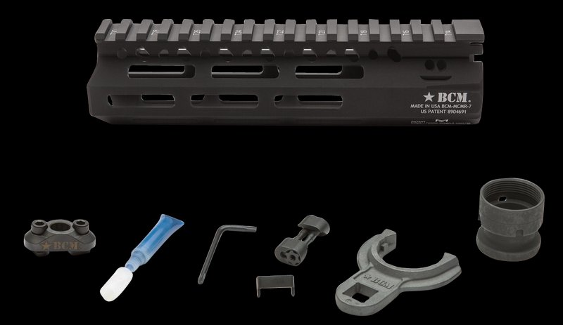 BCM Rifle Company BCMGunfighter MCMR 7 M-LOK Free-Float Handguard AR-15 Aluminum Black Anodized