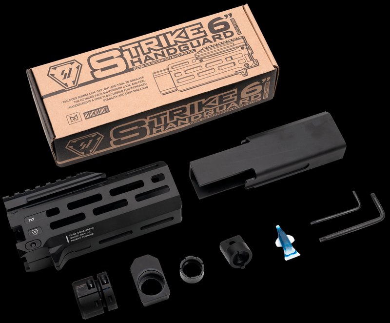 Strike CEVOHG6BK 6in M-LOK Handguard for CZ Scorpion EVO Pistol