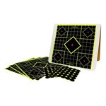 Birchwood Casey 34202 Shoot-N-C Sight-In Kit Stand Adhesive Paper Black/Yellow 5-Diamond Includes Pasters 4 Per Pkg