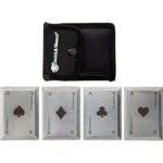 Smith & Wesson Bullseye Throwing Cards Stainless Steel 4-Pack
