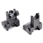 AT3 Tactical AR-15 Flip-Up Spring-Assisted Backup Mounted Iron Sights w/ Front/Rear Set