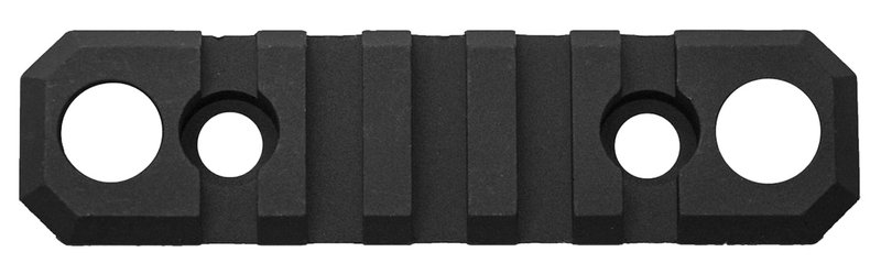 GrovTec M-LOK 5-Slot Picatinny Rail 3.5 in Push Button Base Black Type III
