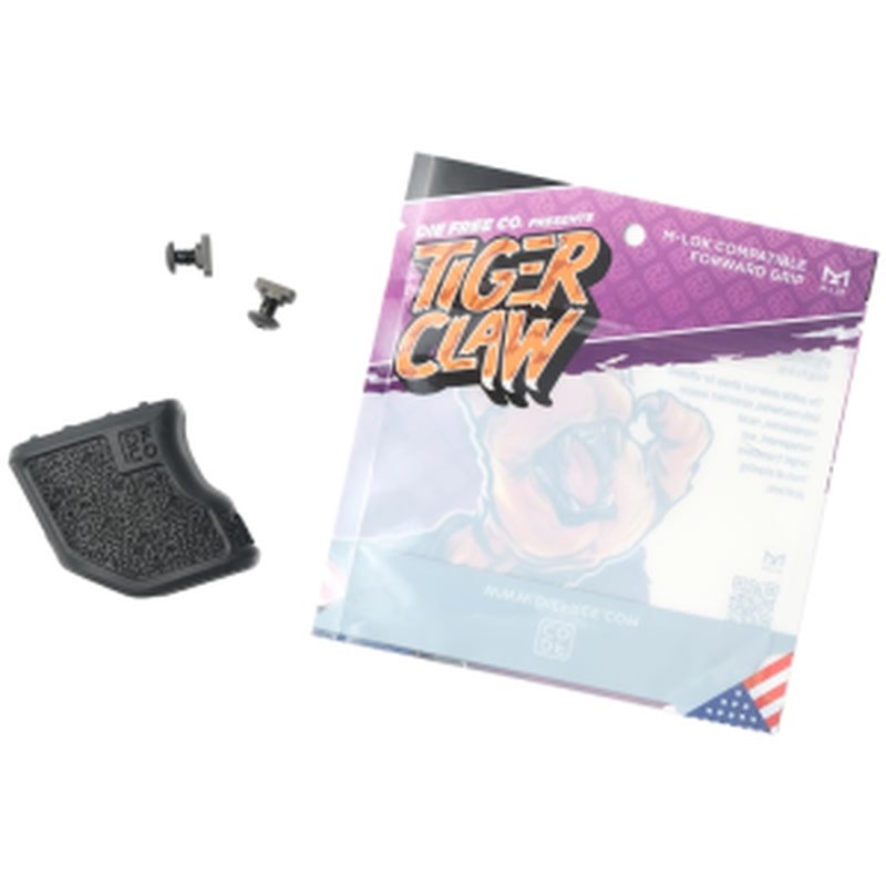 Die Free Co Tiger Claw, Black, Nylon Angled Foregrip, MLOK Compatible, - TCMLOKBLK