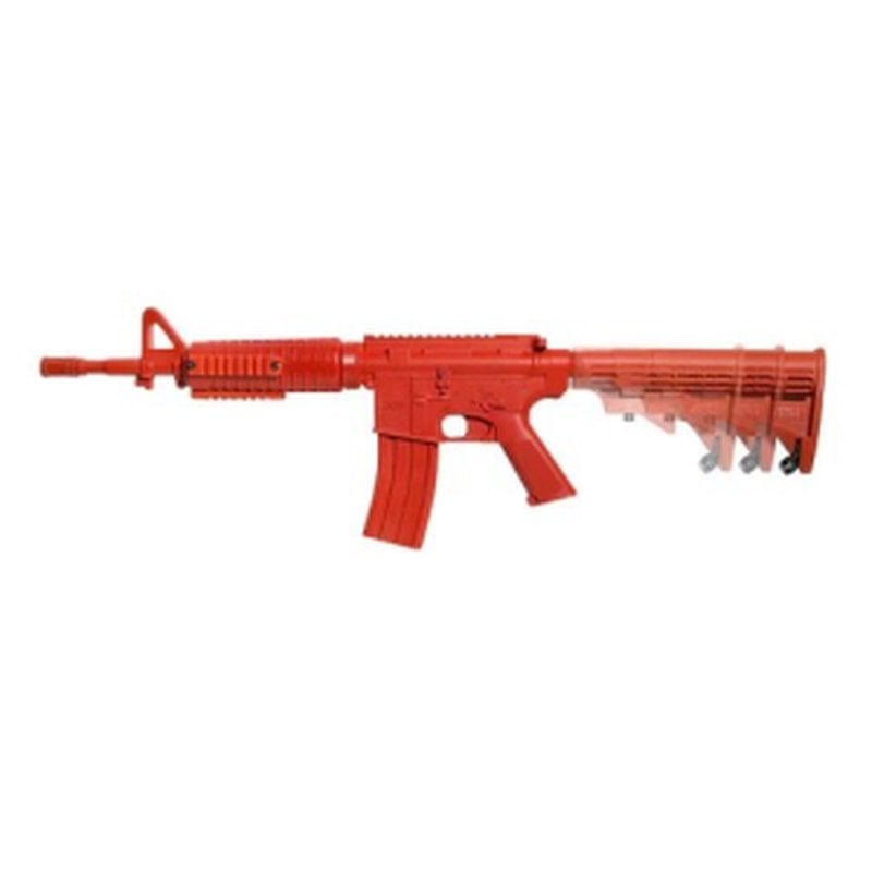 ASP Training Red Gun - Flat Top M4 with Rails - Sliding Stock