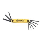 Bondhus GorillaGrip 9-Piece Hex End Fold-Up Wrench Set Black/Yellow