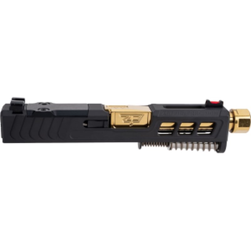 Zaffiri Precision ZPS.3 OR Complete Upper Slide RMR/RMSc Footprint TB Gold Glock 43/43X 9mm 3.43" Black Nitride