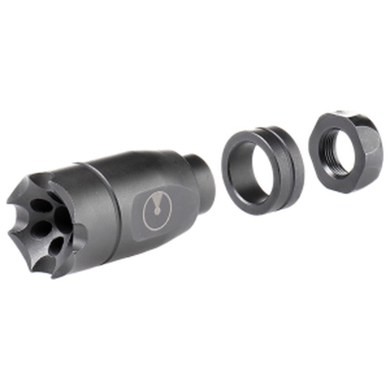 Ultradyne Athena Linear Compensator Muzzle Brake with Timing Nut 5.56mm 1/2-28 Thread Stainless Steel