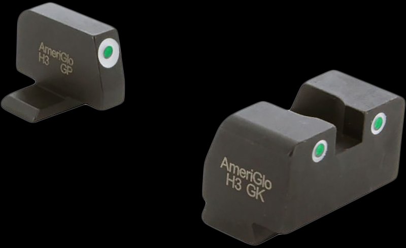 AmeriGlo XD181 optic sight set for Springfield XD tritium (green) cowitness