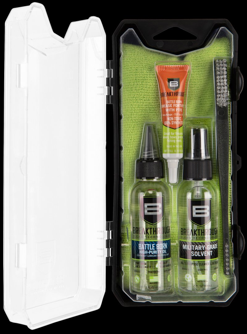 Breakthrough Clean BT101 Basic Gun Cleaning Kit, Multi-Caliber, Green