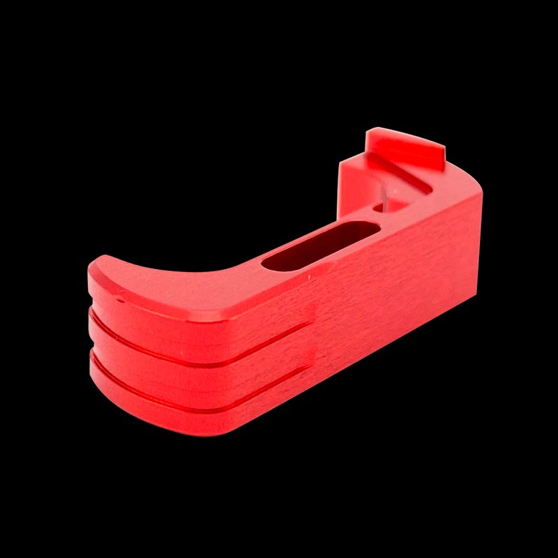 Cross Armory Extended Magazine Catch Glock Gen 4-5 Red Anodized 7075-T6 Aluminum CRG5MCRD