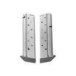 CMC Products 13111 Power Mag Stainless Steel with Black Base Pad Detachable 10rd 38 Super for 1911 Government