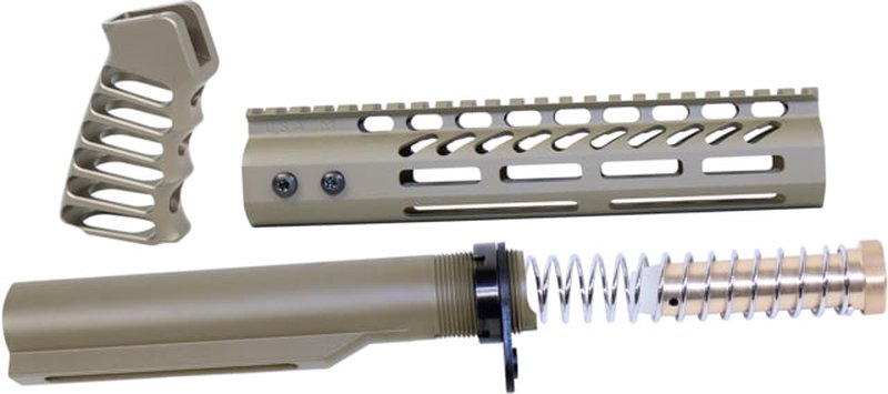 Guntec USA AR-15 9in Pistol Brace Build Kit with Mil-Spec Buffer Tube