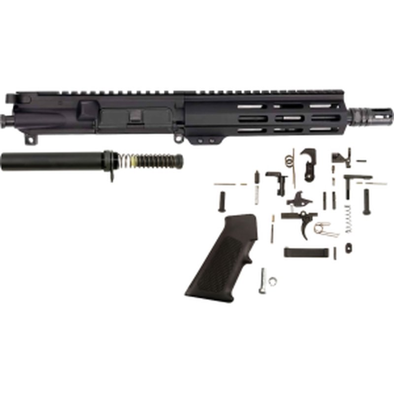 AR-STONER AR-15 Pistol Build Kit with Upper Receiver Assembly 300 AAC Blackout 8" Barrel M-LOK Handguard, Complete Lower Receiver Parts Kit