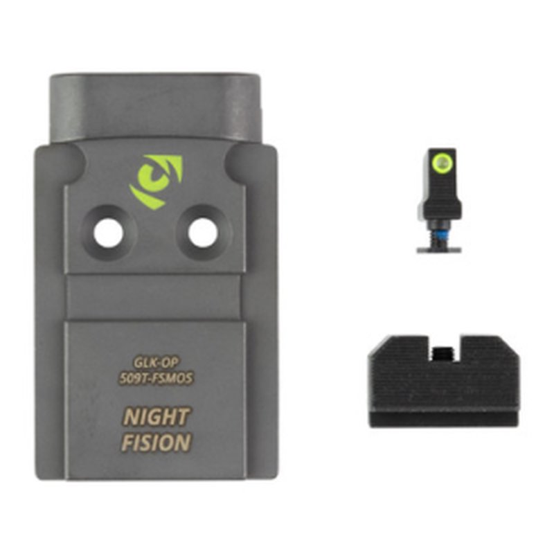Night Fision Glock MOS Optic Plate Kit GLK-OPBS-509T-MOS-YGZX Holosun 509T Co-Witness 17-4 Nitride