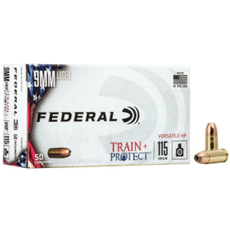 Federal TP9VHP1 9mm Luger 115gr Versatile Hollow Point Ammo 50rd Box