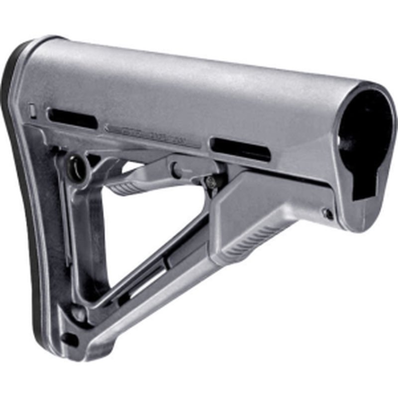 Magpul MAG310-GRY CTR Carbine Stock Stealth Gray Synthetic for AR-15, M16, M4 with Mil-Spec Tube (Tube Not Included)