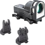 Meprolight M21 1x30mm Reflex Red Dot Sight and Fubs Self-Illuminated Flip Backup Sight