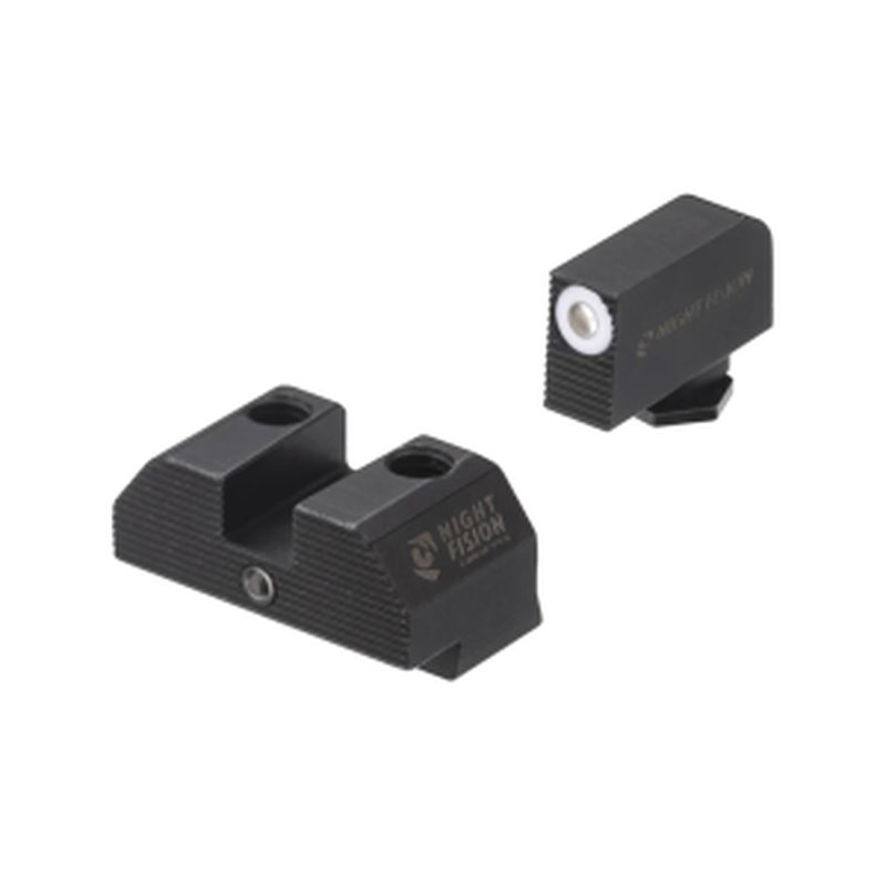 Night Fision Accur8 Glock 42/43/43x Night Sight Set (White/Black, One-Dot)