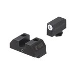Night Fision Accur8 Glock 42/43/43x Night Sight Set (White/Black, One-Dot)