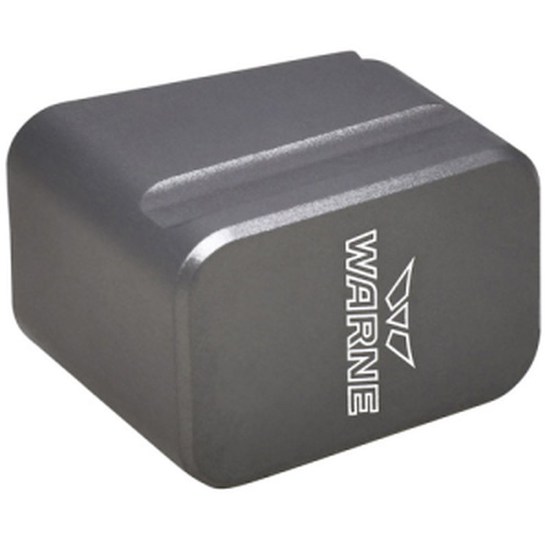 Warne Extended Magazine Base Pad/Extension for Glock 19/23 9mm +5 & .40 S&W +4 Aluminum Gray