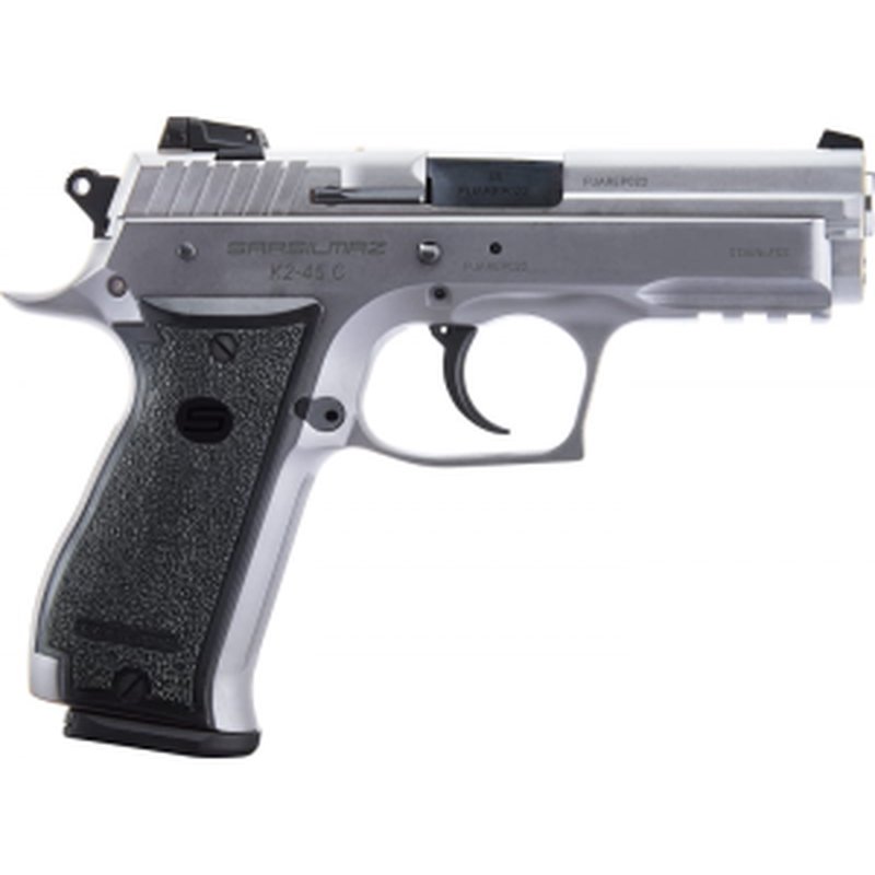 SAR USA K2-45C .45 ACP 4.2\" Barrel 13 Round Semi-Auto Pistol, Stainless Steel - K245CST