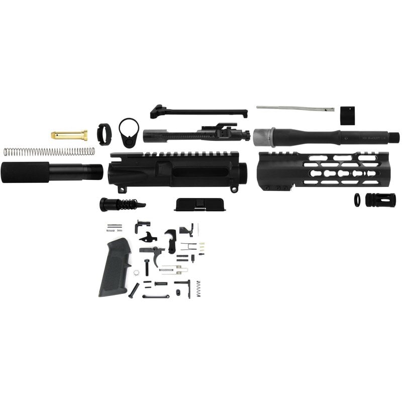 Tacfire .300 Blackout 7.5" KeyMod Unassembeld Pistol Build Kit, Black - SSPK300LPK7K