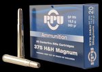 PPU .375 H&H Mag Standard Rifle ammo 300gr soft point SPRN brass 10rd box
