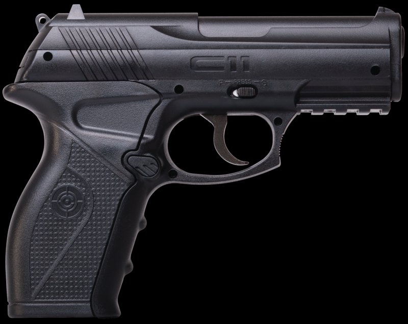 Crosman C11 CO2 Air Pistol .177 BB Semi-Auto 18+1 Front Rail