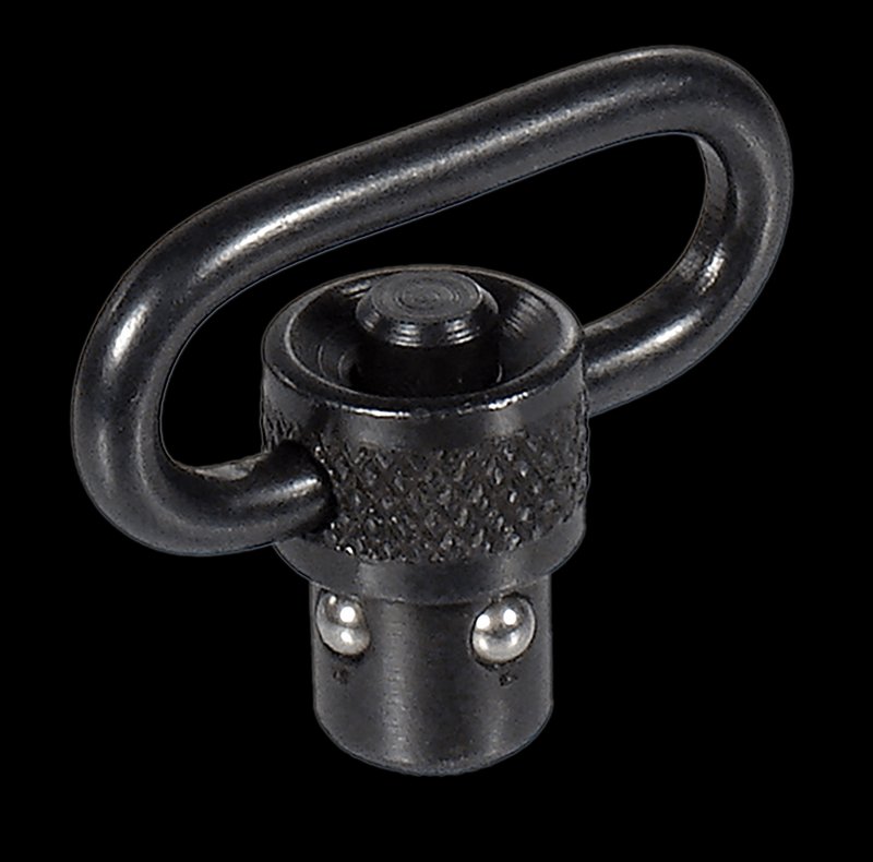Leapers Quick-Detach Sling Swivel 1-Inch Push Button Steel Black TLQDSW08A