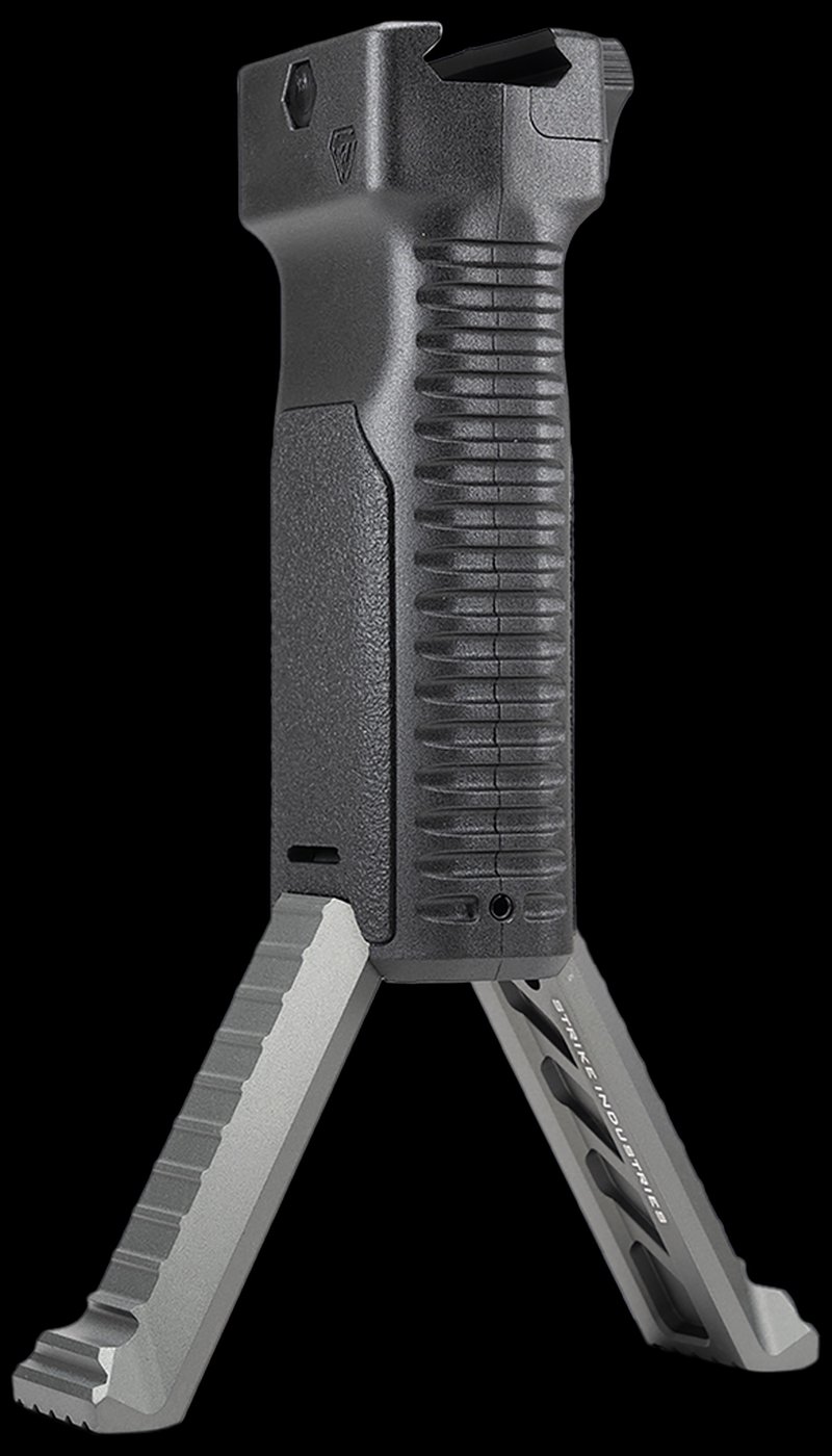 Strike Industries Picatinny Bipod Grip with Aluminum Legs, QD Clamp, 89-Degree Angle