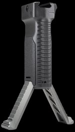 Strike Industries Picatinny Bipod Grip with Aluminum Legs, QD Clamp, 89-Degree Angle